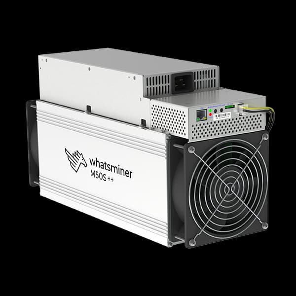 MicroBT WhatsMiner M50S++ 154T 22J/TH – air-cooled Bitcoin ASIC miner, picture of the model